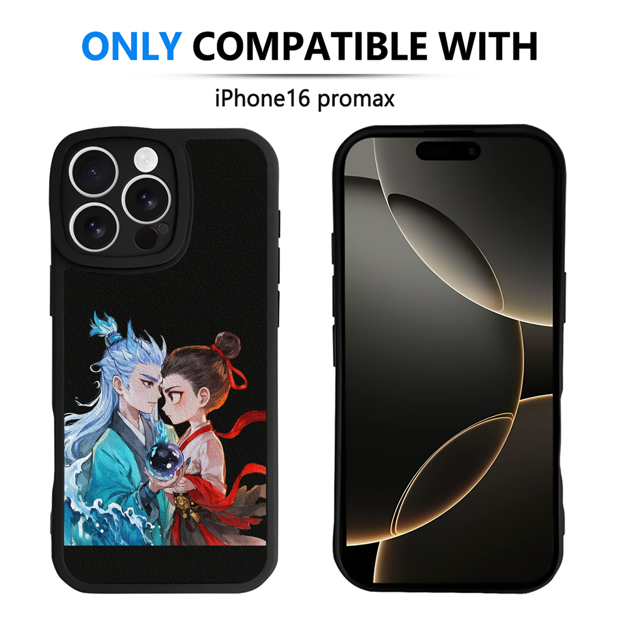 （画像用） Ne Zha 2 ナタ 魔童の大暴れ 【iPhone 16シリーズ対応】シリコンスマホケース（レザー調） 材質：シリコン